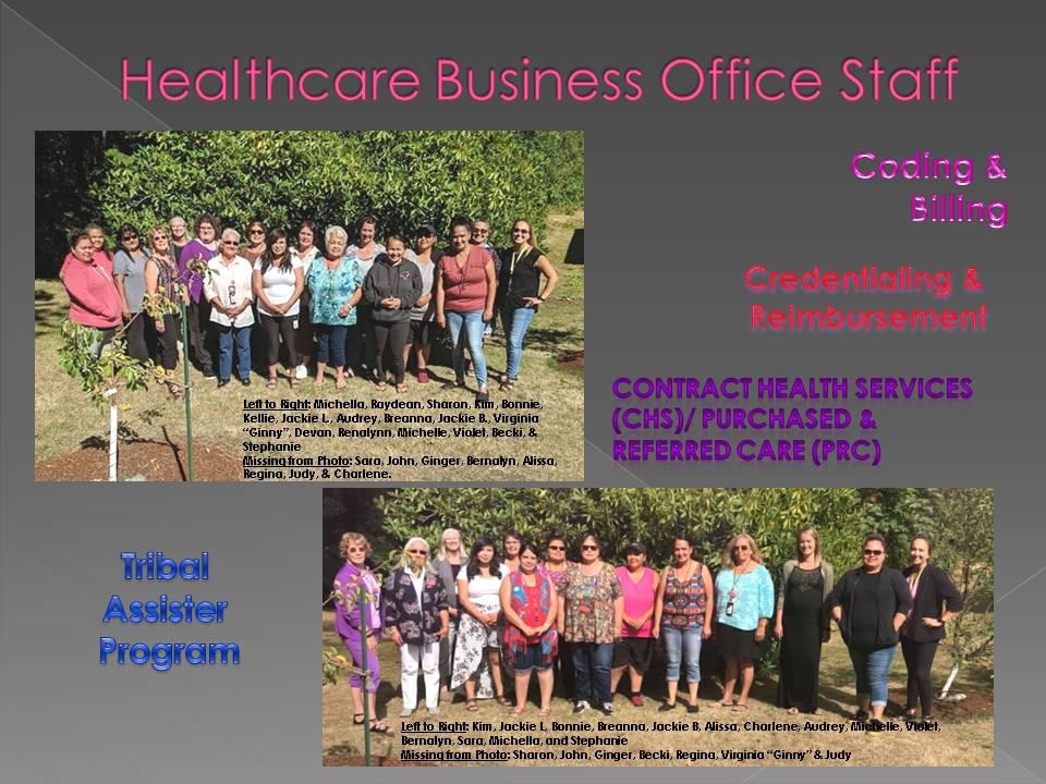 Healthcare Business Office Department Employees